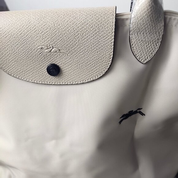 NWT Longchamp Le Pliage Original Large Shoulder Nylon Bag Tote IN OFF WHITE - Picture 5 of 9